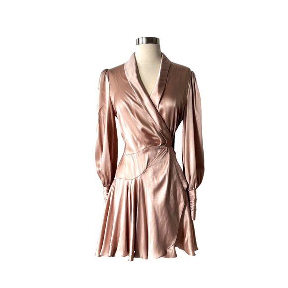 Zimmermann Pink Satin Mini Dress - Picture 4 of 10